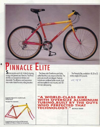 Klein Pinnacle Elite '90-'91 #7